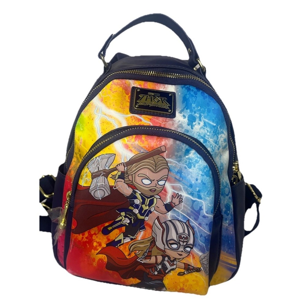 Loungefly Marvel Thor Love and Thunder Chibi Mighty Thor & Thor Mini Backpack